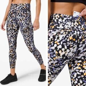 LULULEMON Fast and Free Tight || 25” Nulux Metropolis Glow Multi Size 6